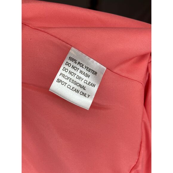 NWT JJs House Watermelon One Shoulder Long Lace Chiffon Bridesmaid‎ Dress US10 - Picture 8 of 14